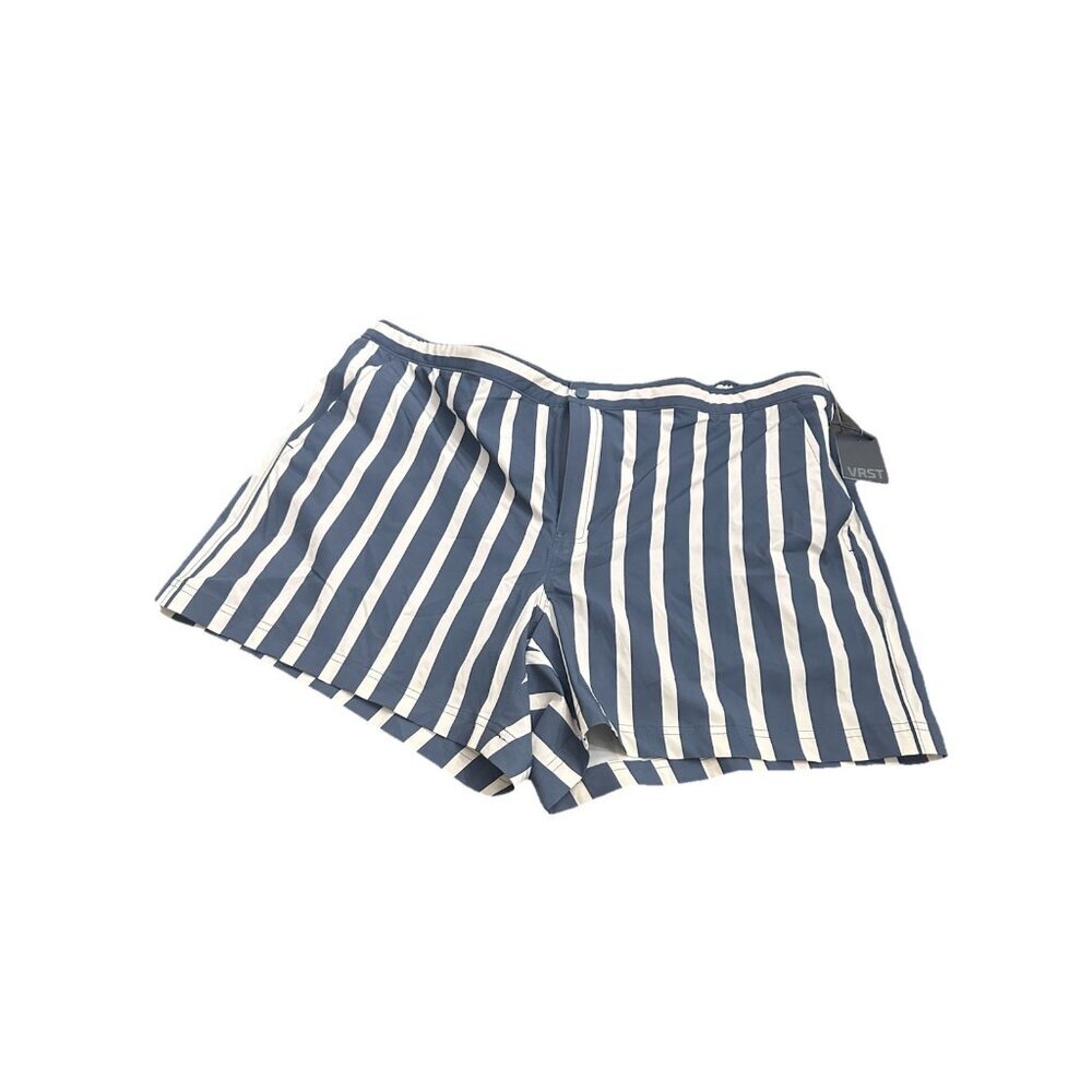 VRST Mens 5" Resort Short Print Navy/White Stripe Summer Stylish  Xxl NWT